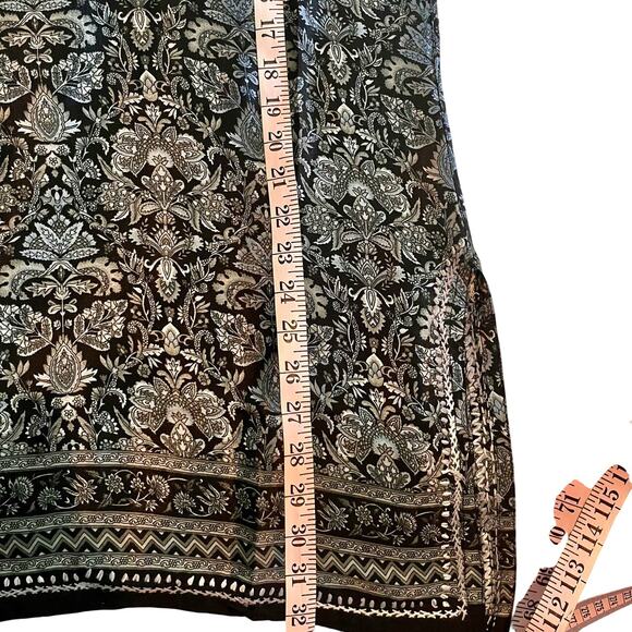 Sevya Handmade Silk Tunic Womens Size Small Black and Grey Embroidered Top - Picture 8 of 12